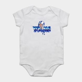 Steve Young - 90s Sports Style Caricature Design Baby Bodysuit